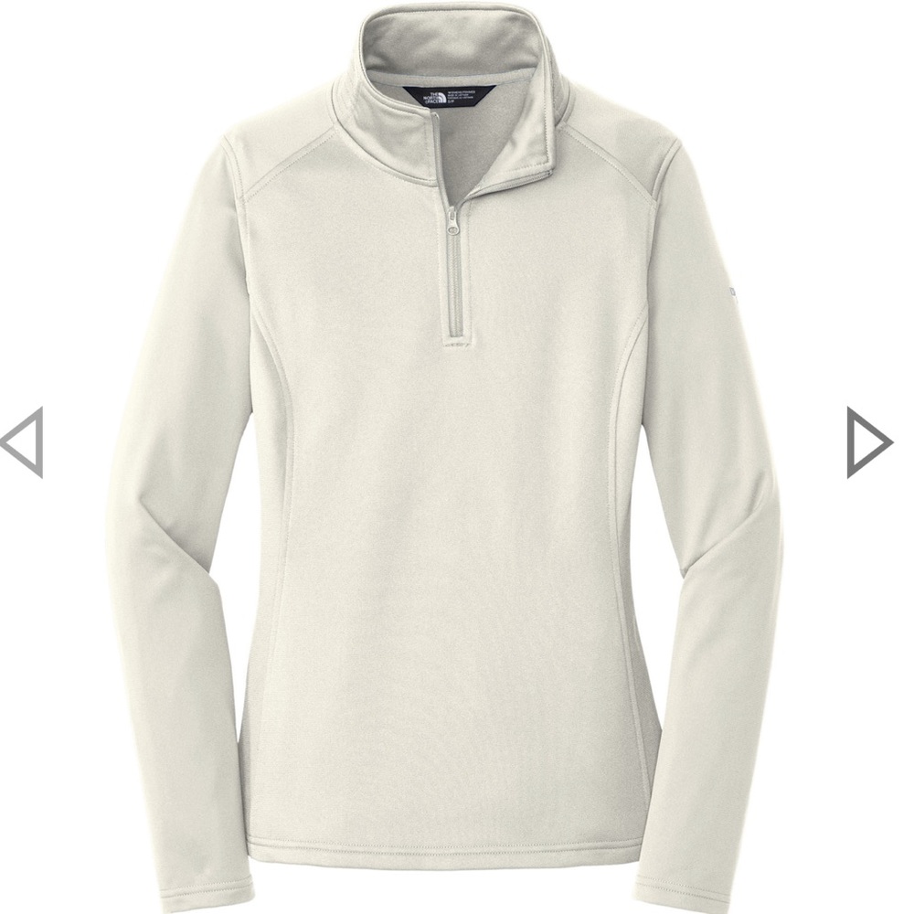 NWT The North Face Ladies Tech 1/4-Zip Fleece - Vintage White